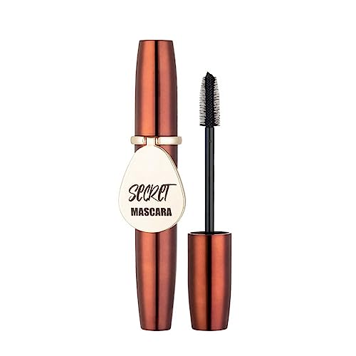 4d Seidenfaser-Wimperntusche für große Augen, langlebig, schwarz und dicke Wimpern, kein Make-up, schöne rollende, nährende Wimperntusche, sattes Schwarz Mascara Container (Black, One Size) von XNBZW