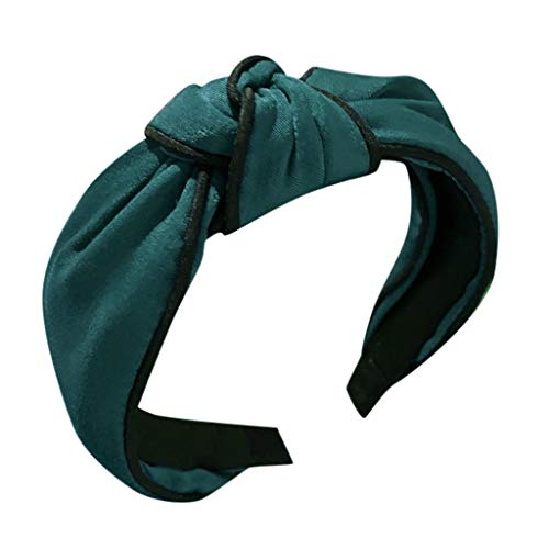 Stirnband Stoff Kopf Haarband Haar Damen Wrap Zubehör Band Stirnband (Grün, Freie Größe) von XNBZW