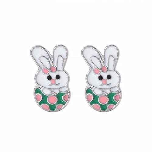 XNBZW Cartoon Niedliche Hase baumeln Kaninchen Ohrringe Frohe Ostern Ei Karotte Ohrring Ostern Ohrringe Cartoon Niedliche Kaninchen Ohrringe Ohrring Packs Ohrstecker und Creolen, g, Einheitsgröße von XNBZW