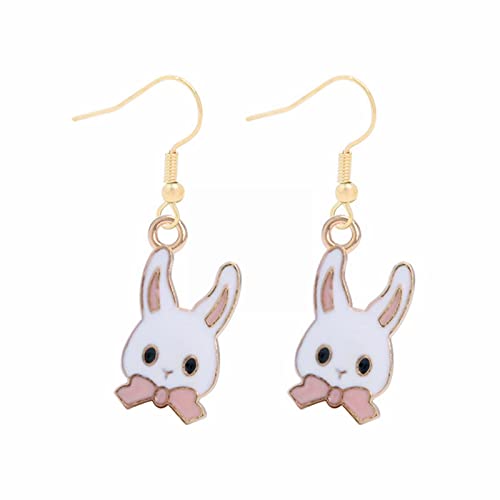 XNBZW Cartoon Niedliche Hase baumeln Kaninchen Ohrringe Frohe Ostern Ei Karotte Ohrring Ostern Ohrringe Cartoon Niedliche Kaninchen Ohrringe Ohrring Packs Ohrstecker und Creolen, rose, Einheitsgröße von XNBZW