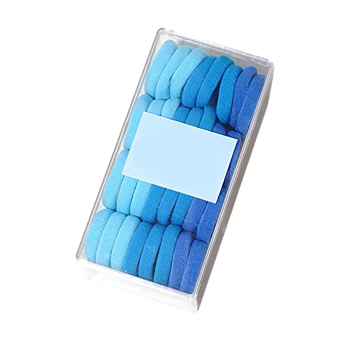 XNBZW Haarband Candy Farbe Handtuch Band Hochelastisches Gummiband Box Kleine Größe Haar Bindung Seil Und Haarschleife (Blau, Einheitsgröße) von XNBZW