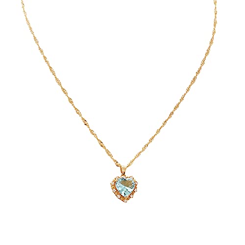 XNBZW Halskette Geschenke Anhänger für Frauen Herz Schmuck Amethyst Halsketten & Anhänger Halsketten Buchstabe L von XNBZW