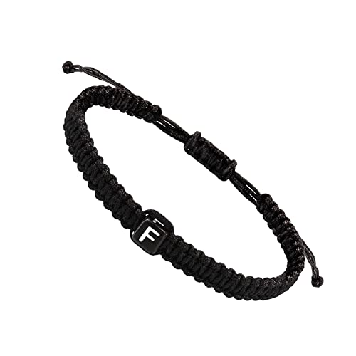 XNBZW Initial String Armbänder für Frauen Männer Teen Mädchen Jungen Handgemachtes Seil Geflochtenes Armband Minimalistischer Schmuck Passende Paar Armbänder Damenschmuck (F, Einheitsgröße) von XNBZW