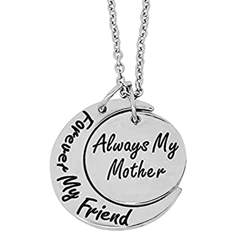 XNBZW Muttertagsschmuck Geschenk von Tochter Mutter & Tochter Halskette Englische Halskette Love Forever Halskette Gute Liebe Spleißen Gute Freunde Eine Halskette Anhänger Halskette für Männer, B, von XNBZW