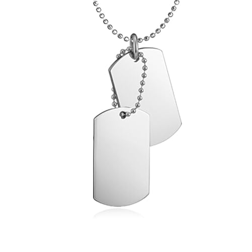 XNFUOE Halskette mit Hundemarken-Anhänger für Herren, Militär-Stil, Halskette für Halloween, Kostümpartys, Partyzubehör von XNFUOE