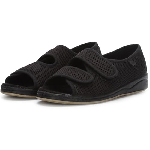 Offene Orthopädische Schuhe Damen Herren Verstellbare Breite Sandalen Verbandschuhe Ödeme Reha-Schuhe Weit Diabetiker Sandalen Chirurgie Schuhe Memory Foam Sandalen von XNKLPY