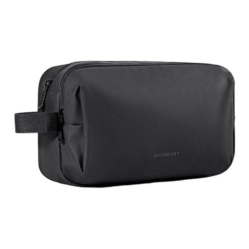 Tragbare Schminktasche, wasserdichte Make Up Tasche Kosmetiktasche Kulturbeutel, Multifunktions Reise Kosmetiktasche Waschtasche Für Damen Und Mädchen (Schwarz) von XNSHUN