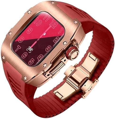 XNWKF 41 mm 40 mm Menb Damen Upgrade Titanlegierung Uhrengehäuse Sport Gummibänder Mod Kit für Apple Watch Serie 9 8 7 6 5 4 SE Ersatzzubehör, 40 mm, Achat von XNWKF