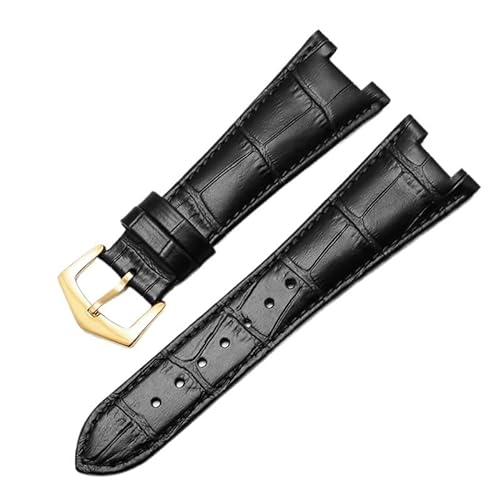 XNWKF Uhrenarmband aus echtem Leder für Patek Philippe 5711 5712G, wasserdicht, schweißfest, konkave Faltschnalle, 25 mm Armband, 25-13mm, Achat von XNWKF