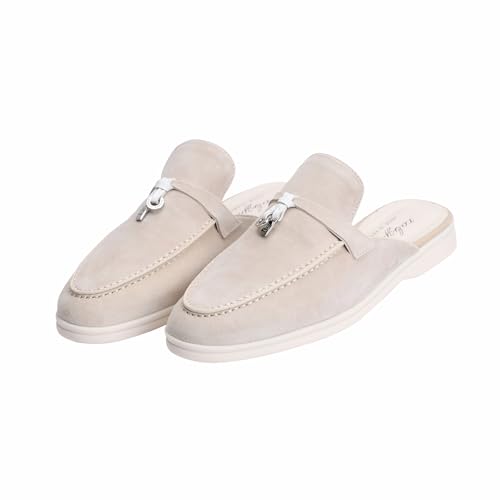 XOBZJH Designer Damen-Pantoletten mit flachem Absatz, Veloursleder, flache Schuhe mit Quasten-Detail, bequeme Schlupfschuhe, rückenfrei, Freizeit- und Arbeitsschuhe, Beige, 41.5 EU XOBZJH Designer Damen-Pantoletten mit flachem Absatz, Veloursleder, flache Schuhe mit Quasten-Detail, bequeme Schlupfschuhe, rückenfrei, Freizeit- und Arbeitsschuhe, Beige, 41.5 EU von XOBZJH