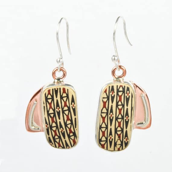 Bugarini Silber & Kupfer Ohrringe von XOCU