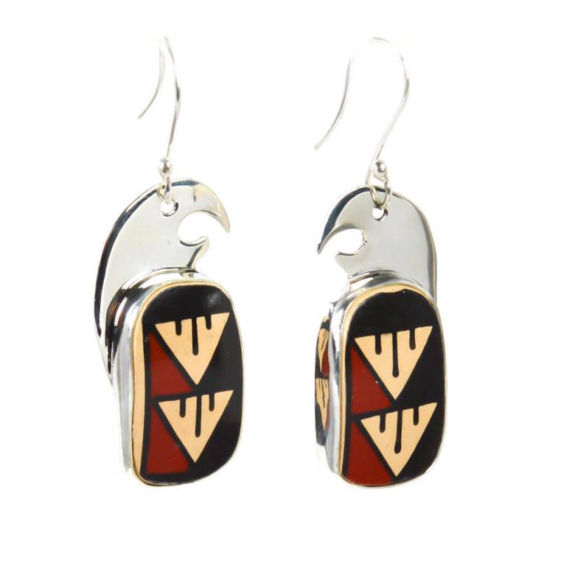 Mata Ortiz Adler Gemusterte Ohrringe von XOCU