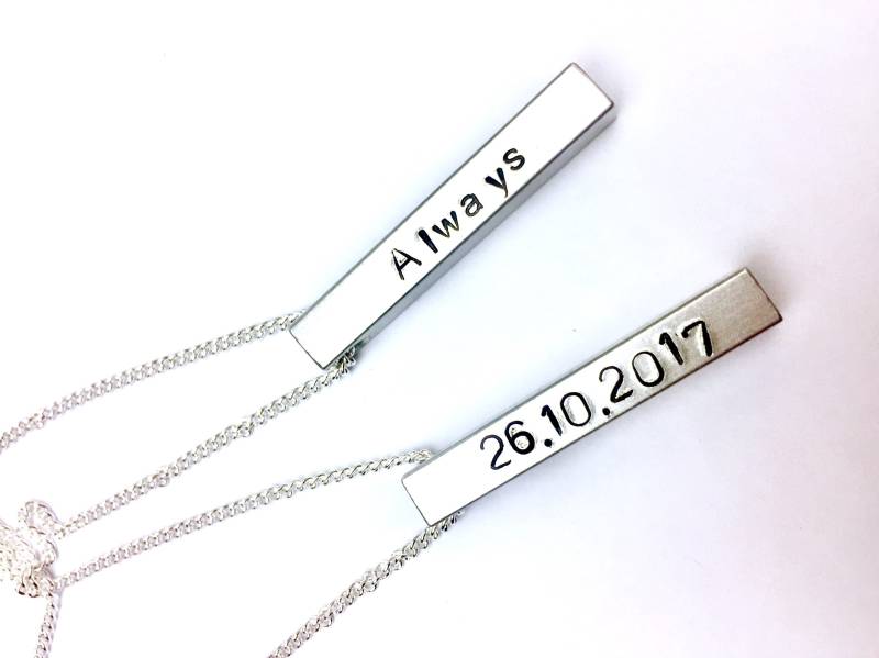 Immer Bar Halskette, Personalisiertes Datum Geschenk Für Ihn, Frauen Freundschaft Oder Paar Passende Halsketten Immer Bar Halskette, Personalisiertes Datum Geschenk Für Ihn, Frauen Freundschaft Oder Paar Passende Halsketten von XOCustomJewelryGifts