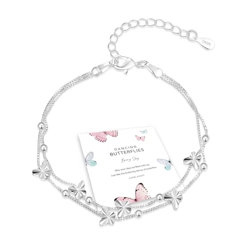 XOEMEL Armband Silber für Damen Schmetterlinge Armband Silber 925 Damen Layered Armkette Damen Freundschaftsarmbänder Armband Damen Geschenke für Frauen Zum Geburtstag XOEMEL Armband Silber für Damen Schmetterlinge Armband Silber 925 Damen Layered Armkette Damen Freundschaftsarmbänder Armband Damen Geschenke für Frauen Zum Geburtstag von XOEMEL