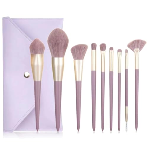 XOUDKE Pinselset Makeup - 10 Stück Make Up Pinsel Lila Kartoffel, Schminkpinsel Lidschatten, Organisieren Sie Ihre Schminktasche von XOUDKE