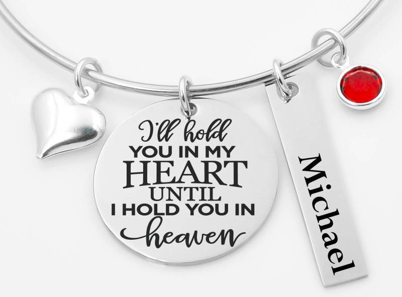Denkmal, Erinnerung An Vergangene Armband, Gedenkschmuck, Ich Werde Sie in Meinem Herzen Halten, Bis Sie, Im Himmel, Armreif, Verlust Von Geliebten von XOXOandcompany