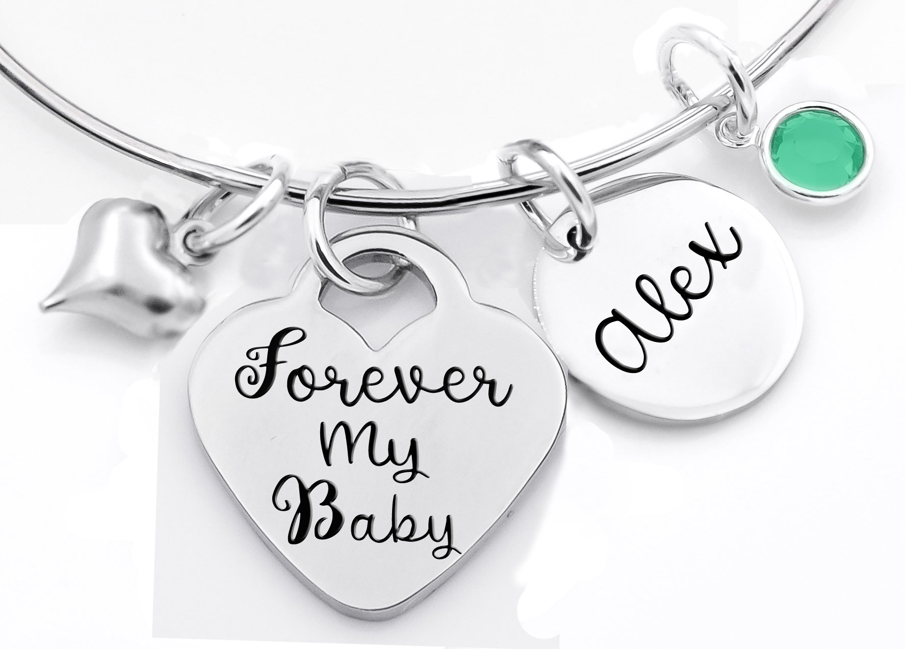 Denkmal, Erinnerung An Vergangene Armband, Gedenkschmuck, Immer Mein Baby, Armreif, Verlust Von Geliebten Menschen von XOXOandcompany