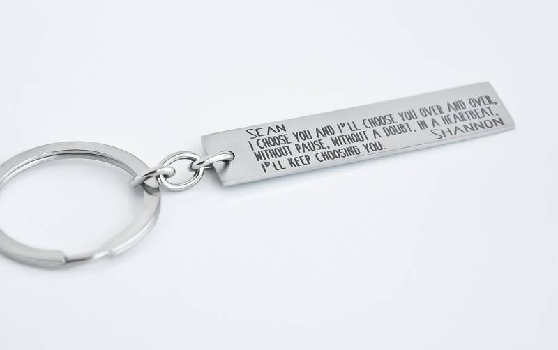 Hochwertiger Schlüsselanhänger, Wähle Ich, Dass Sie Jahrestag Schlüsselanhänger Für Frau Oder Mann, Geschenk Frau, Hochzeitstag von XOXOandcompany