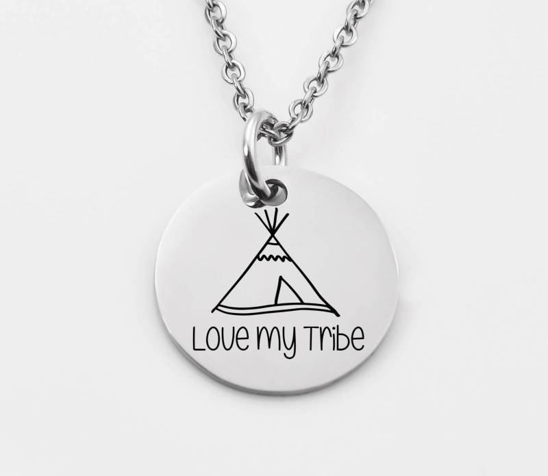 Hohe Qualität-Halskette, Liebe Mein Stamm Edelstahl Stamm, Stamm-Halskette, Mama Kette, Beste Freunde, Hochzeit von XOXOandcompany