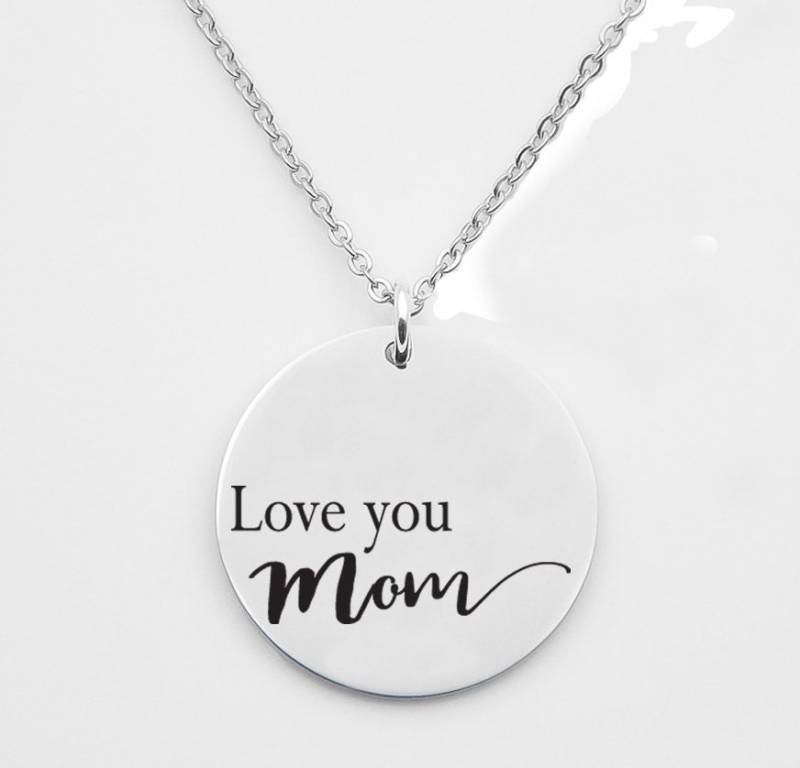 Ich Liebe Dich Mama Halskette, Geschenk Für Weihnachts-Geschenk Liebe Maßgeschneiderte, Gravierte Kette, Nana, Mama, Oma, Mutter, Mütter Halskette von XOXOandcompany