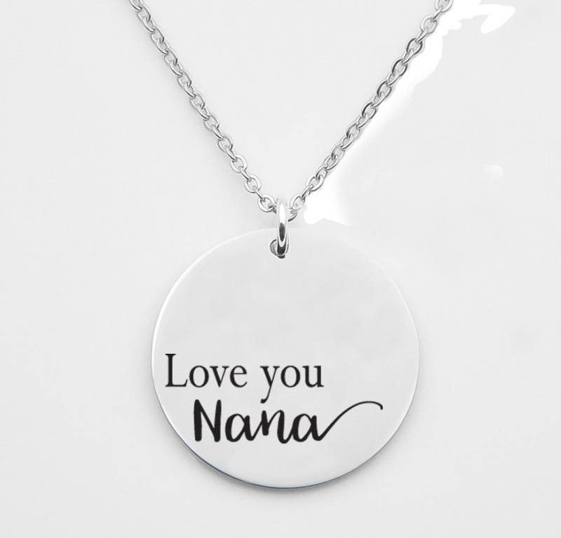 Ich Liebe Dich Nana Halskette, Geschenk Für Weihnachts-Geschenk Liebe Maßgeschneiderte, Gravierte Kette, Nana, Mama, Oma, Mutter, Mütter Halskette von XOXOandcompany