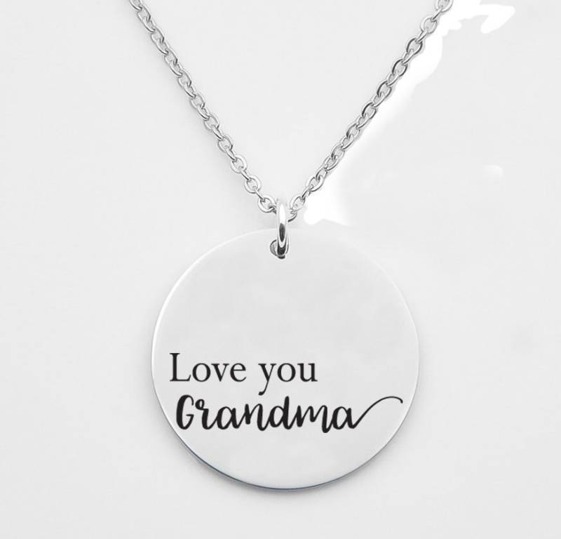 Ich Liebe Dich Oma Halskette, Geschenk Für Weihnachts-Geschenk Liebe Maßgeschneiderte, Gravierte Kette, Nana, Mama, Oma, Mutter, Mütter Halskette von XOXOandcompany