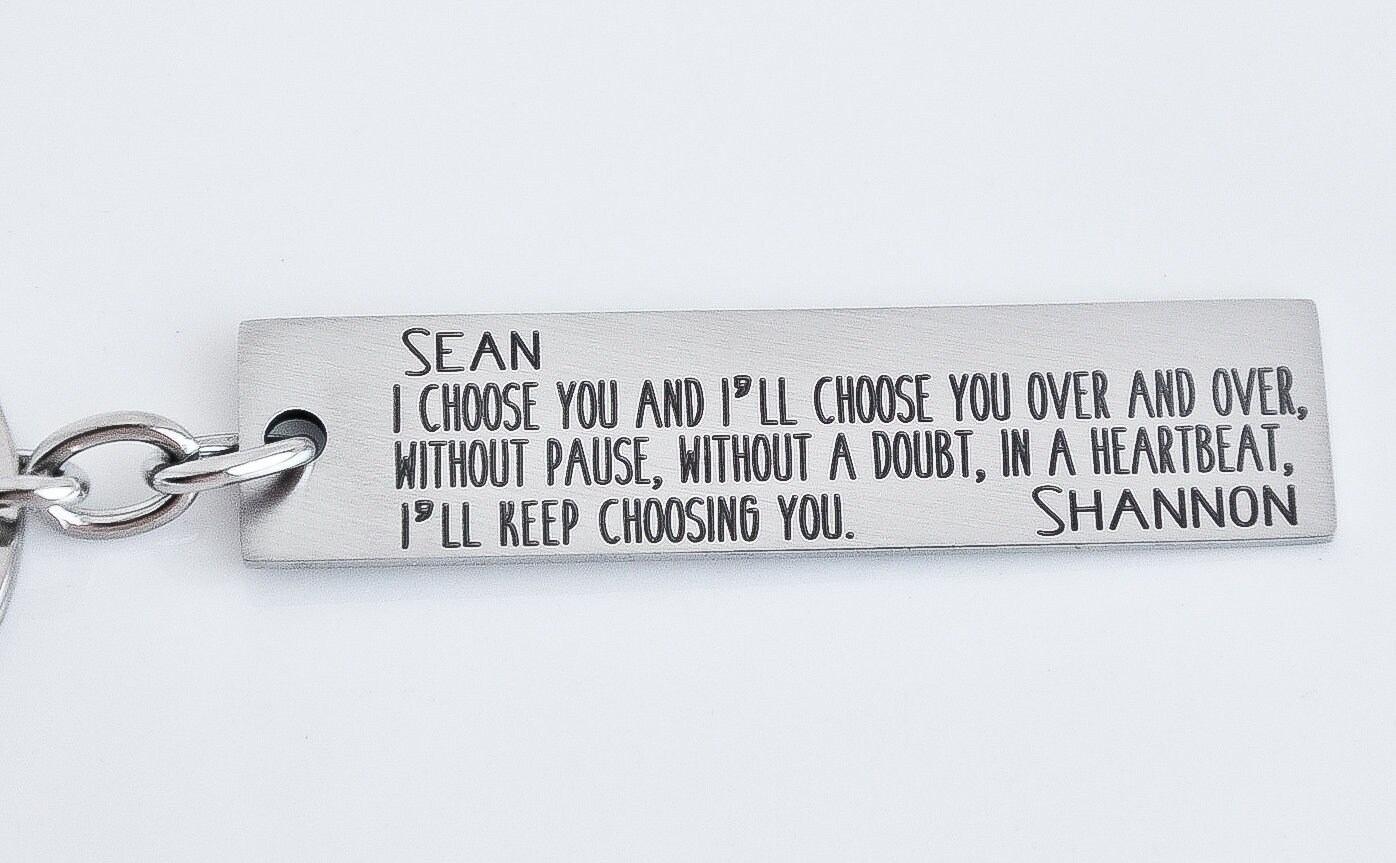 Ich Wähle Sie Schlüsselanhänger, Jahrestag Schlüsselanhänger Für Frau Oder Mann, Geschenk Frau, Hochzeitsgeschenk von XOXOandcompany