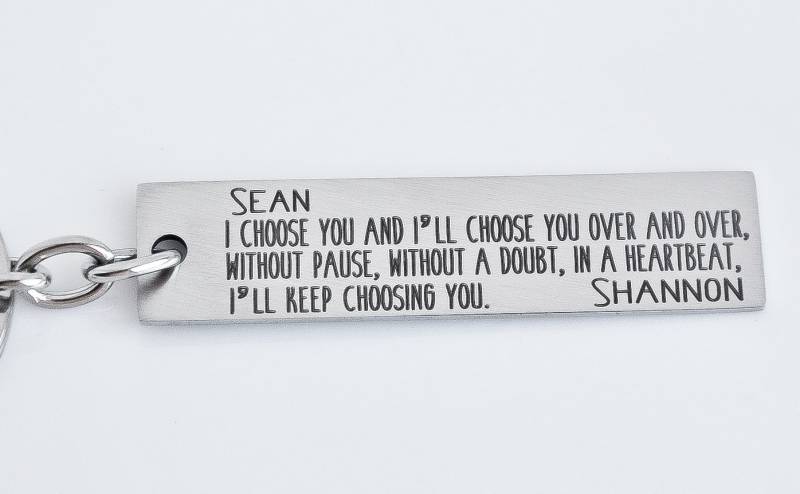 Ich Wähle Sie Schlüsselanhänger, Jahrestag Schlüsselanhänger Für Frau Oder Mann, Geschenk Frau, Hochzeitsgeschenk von XOXOandcompany