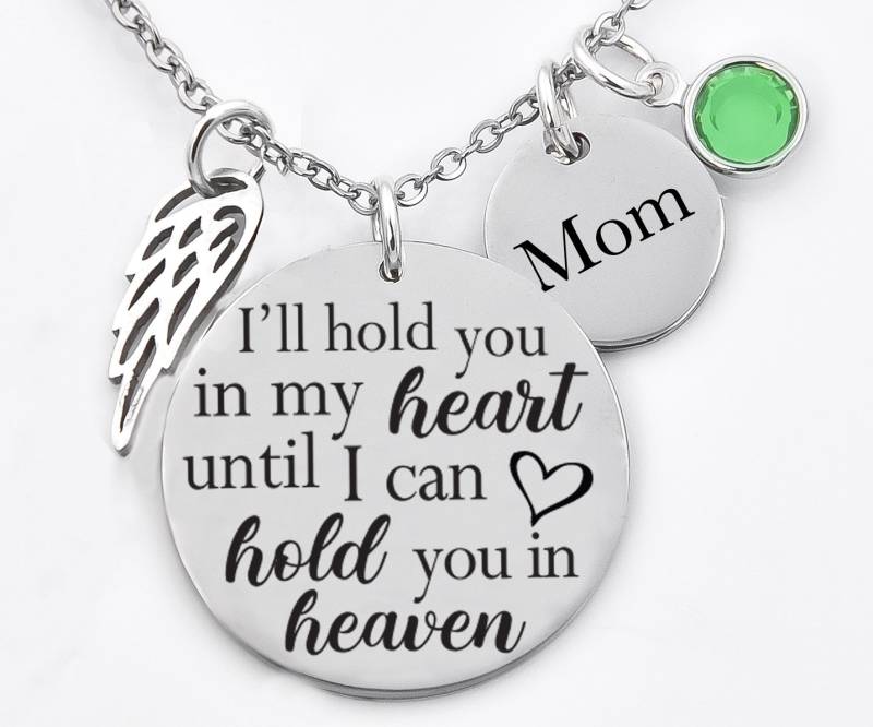 Memorial Halskette, Erinnerung An Vergangene Ich Werde Sie in Meinem Herzen Halten, Bis Sie, Im Himmel, Mama, Papa, Kind Halten Kann von XOXOandcompany