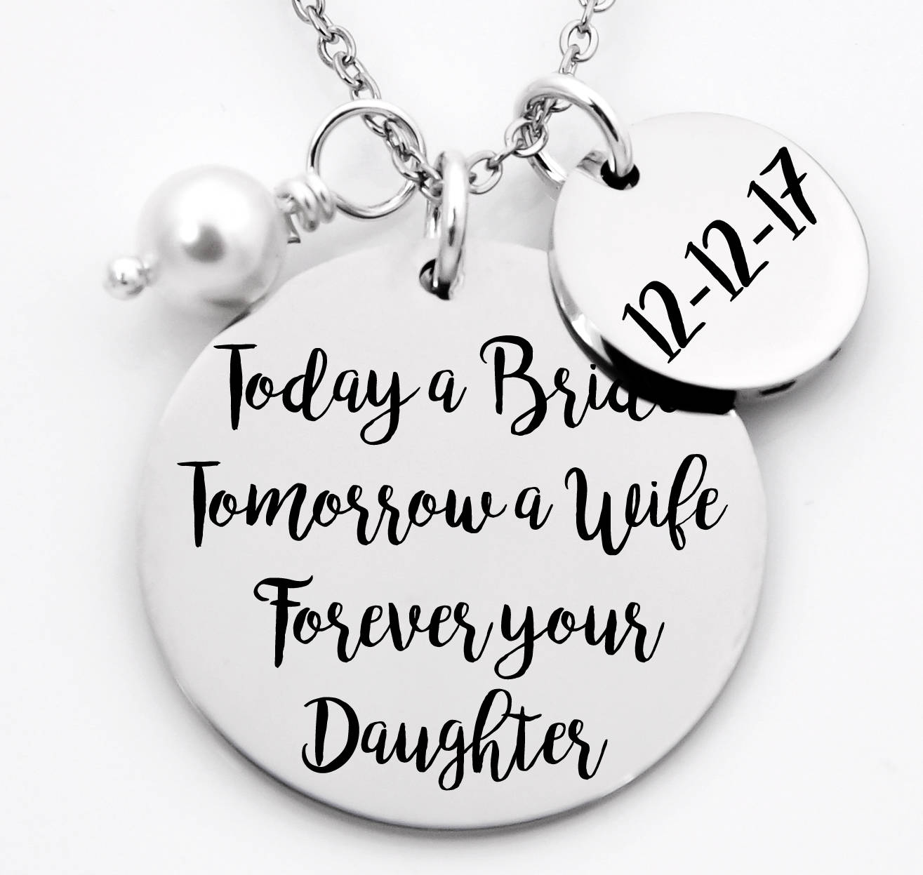 Mutter Der Brauthalskette, Heute Eine Braut Morgen Frau Für Immer Deine Tochter, Geschenk Mama, Hochzeitsgeschenk, Von von XOXOandcompany