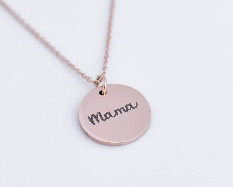 Personalisierte Halskette, Rose Gold Ihre Benutzerdefinierte Wörter, Zitat, Vers, Silber, Mama, Nana von XOXOandcompany