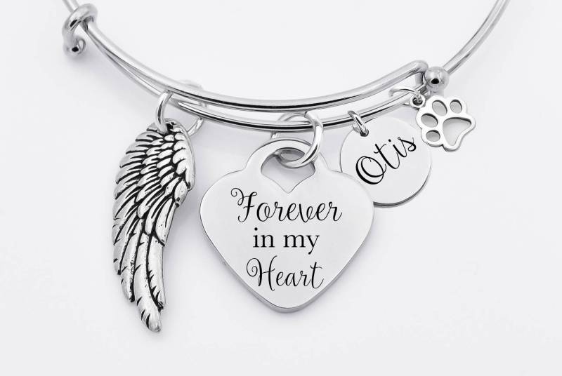 Pet-Memorial, Erinnerung An Vergangene Armband, Nachbildungen - Trauer, Geschenke, Hund Verlust, Für Immer in Meinem Herzen, Pfote von XOXOandcompany