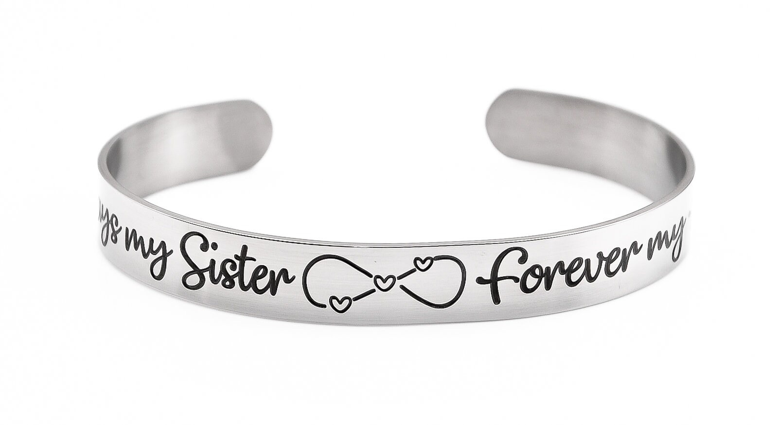 Schwester Armband - Silber Oder Rose Gold-Armband, Immer Meine Für Mein Freund Personalisierte Manschette, Beste Freunde, Symbol Der Unendlichkeit von XOXOandcompany