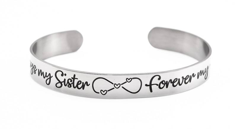 Schwester Armband - Silber Oder Rose Gold-Armband, Immer Meine Für Mein Freund Personalisierte Manschette, Beste Freunde, Symbol Der Unendlichkeit von XOXOandcompany
