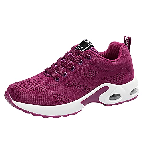 XOXSION Damen Sneaker,Atmungsaktive Lässige Laufschuhe Outdoor Leichte Sportschuhe Frauen Fitness Schuhe Sportschuhe Gym Walkingschuhe Laufschuhe Turnschuhe(Lila,38) von XOXSION