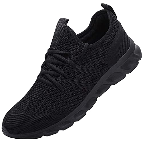 XOXSION Unisex Sportschuhe, Leichtgewichts Atmungsaktive Sneaker Trainer Laufschuhe Sport Schuhe Freizeitschuhe Outdoor Fitness Laufschuhe Walkingschuhe Gym Freizeitschuhe(Schwarz,39) von XOXSION