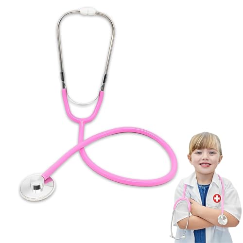 XOXVURI 1 Stück Toy Stethoscope Metal Stethoscope Stethoskop Kinder Children'S Stethoscope Analogue Stethoscope Children'S Toy Stethoscope Functional Stethoscope Toy Pink von XOXVURI