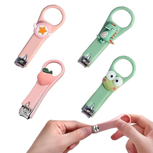 XOXVURI 4 Stück Nagelknipser Baby Nail Clippers With Nail File Safety Nail Trimmer Newborn Nail Clippers Baby Nail Care Set von XOXVURI