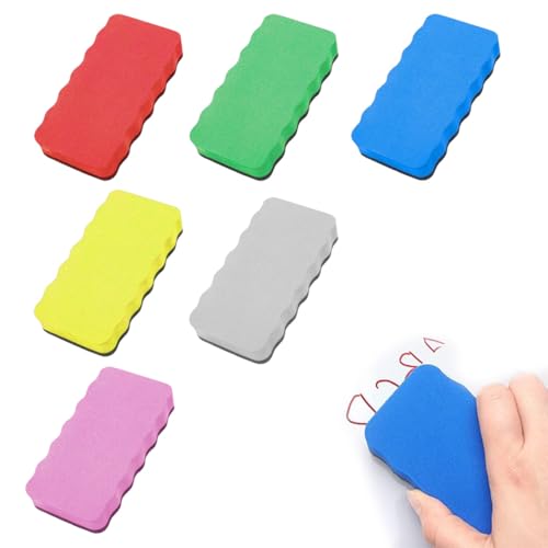 XOXVURI 6 Stück Whiteboard Schwamm Whiteboard Sponge Magnetic Whiteboard Eraser Eraser With Thick Felt Pad Microfibre Whiteboard Cleaner For Foil Pen Memo Board Magnetic Board Writing Board von XOXVURI