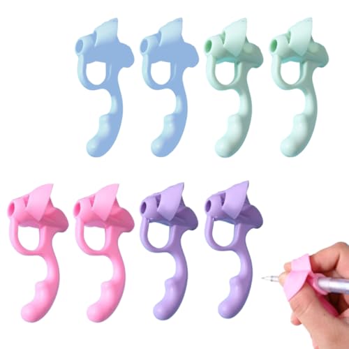 XOXVURI Pack Of 8 Writing Aid For Children'S Pens Stifthalter Kinder Hilfe Ergonomic Writing Aid Pen Holder For Pens Right And Left-Handed Pencil Grips For Preschool Children Adults von XOXVURI