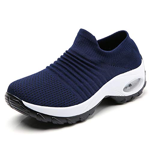 Damen Sportschuhe Laufschuhe Trekking rutschfest Fitness Komfort Fashion Schuhe Blau Größe 38 von XPERSISTENCE