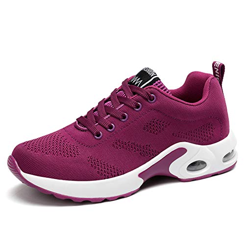 XPERSISTENCE Damen Laufschuhe Atmungsaktiv rutschfeste Fitness Straßenlaufschuhe Sportschuhe Mode Freizeitschuhe Sneaker Violett 37 EU von XPERSISTENCE