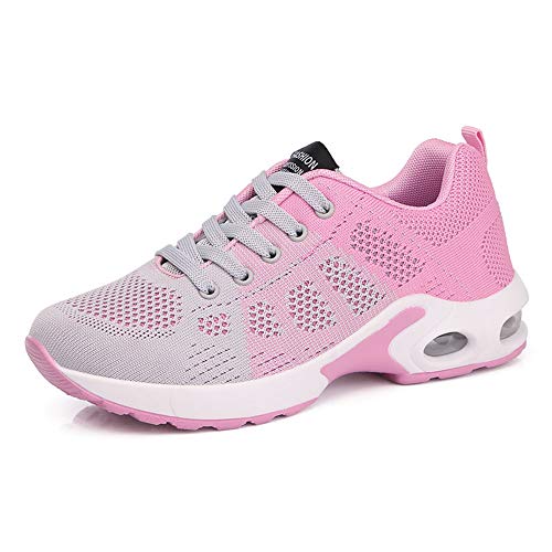 XPERSISTENCE Laufschuhe Damen Fitness Straßenlaufschuhe Sneaker Sportschuhe Atmungsaktiv Bequem Mode Freizeitschuhe Grau 37 EU von XPERSISTENCE