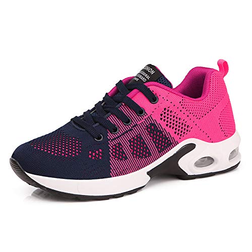 XPERSISTENCE Laufschuhe Damen Fitness Straßenlaufschuhe Sneaker Sportschuhe Atmungsaktiv Bequem Mode Freizeitschuhe Rot 39 EU von XPERSISTENCE