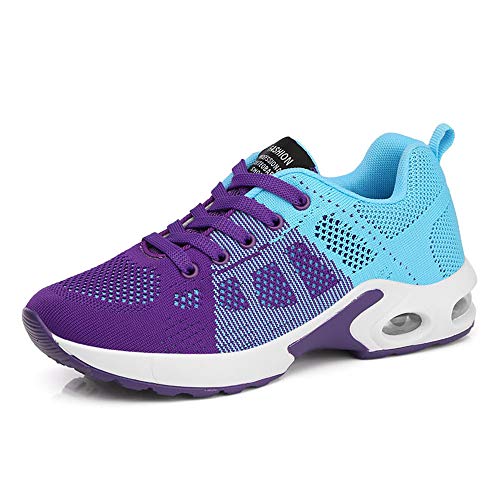 XPERSISTENCE Laufschuhe Damen Fitness Straßenlaufschuhe Sneaker Sportschuhe Atmungsaktiv Bequem Mode Freizeitschuhe Violett 35 EU von XPERSISTENCE