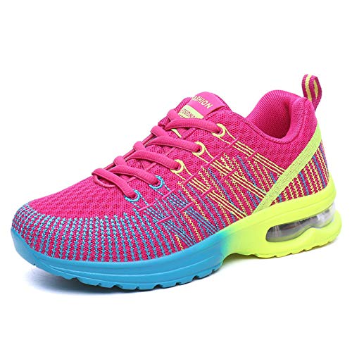 XPERSISTENCE Laufschuhe Damen Sportschuhe Running Sneakers Fitness Outdoors Air Cushion Leicht Dämpfung Rose Größe 39 von XPERSISTENCE
