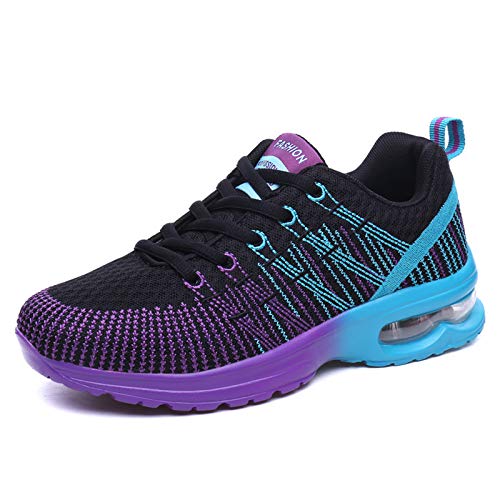XPERSISTENCE Laufschuhe Damen Sportschuhe Running Sneakers Fitness Outdoors Air Cushion Leicht Dämpfung Violett Größe 41 von XPERSISTENCE