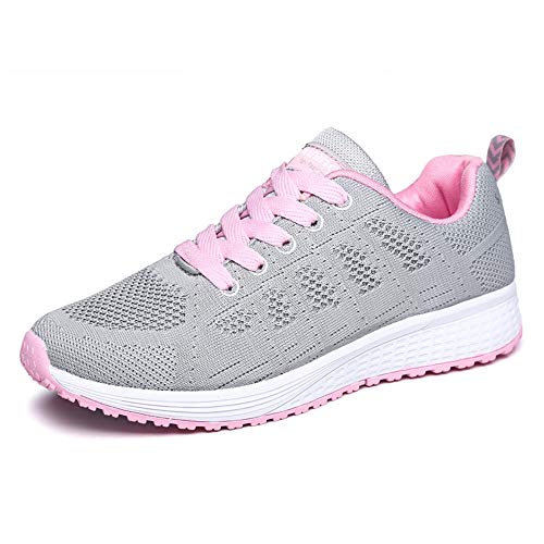 XPERSISTENCE Sport Tennisschuhe Damen Laufschuhe Sneakers Turnschuhe Fitness Gym Leichtes Bequem Schuhe (Grau 39 EU) von XPERSISTENCE
