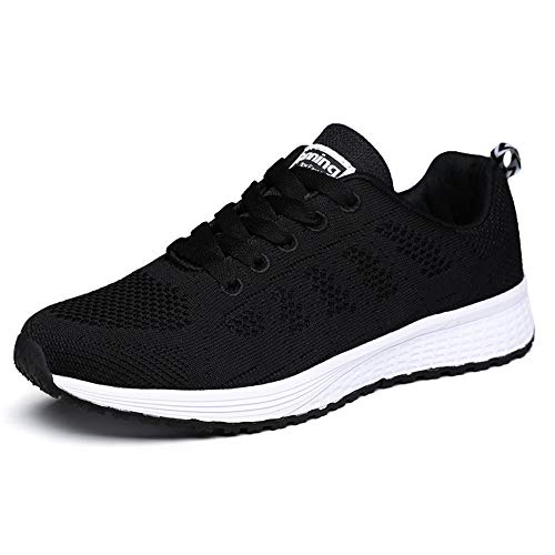 XPERSISTENCE Sport Tennisschuhe Herren Damen Laufschuhe Sneakers Turnschuhe Fitness Gym Leichtes Bequem Schuhe (Schwarz 37 EU) von XPERSISTENCE