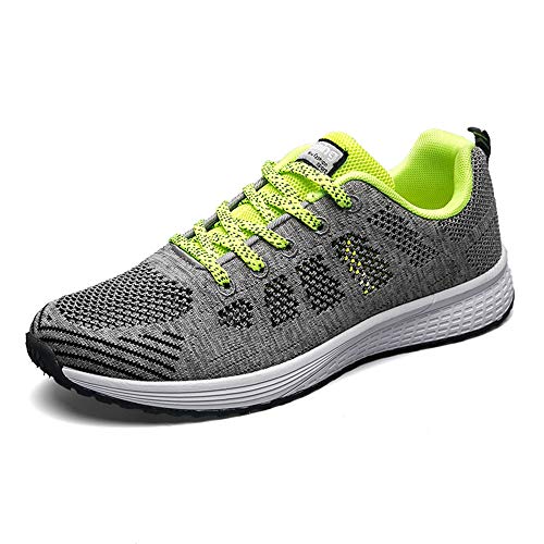 XPERSISTENCE Sportschuhe Herren Laufschuhe Sneakers Trainer Turnschuhe Fitness Gym Leichtes Bequem Schuhe (Dunkelgrau 43 EU) von XPERSISTENCE